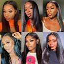 40 42 Inch Long Straight Human Hair Bundles Natural Brazilian Virgin Hair 1/3/4 Bundles Hair Extensions Double Weft Wet And Wavy