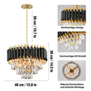 Modern crystal chandelier, three-layer crystal chandelier, suitable for dining and living rooms, E12 * 5 light bulbs (excluding