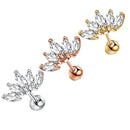Neue 925er Silber Nadeln Minimal Ohrringe für Frauen Kristall Zirkon Kleine Huggie Dünne Knorpel Ohrring Mädchen Piercing Schmuck