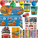 Disney Cars Birthday Party Decorations Lightning Mcqueen Disposable Tableware Set Cups Plates Balloon for Race Party Baby Shower