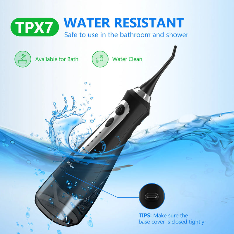 SEJOY New Irrigator Dental Water Flosser Mouth Washing Machine Home 5 Cleaning Modes 1800mAh USB IPX7 Waterproof 230ml