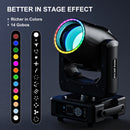 Yiflamefly 2Pcs 450W Moving Head Light RGBW DMX Stage Light DMX Controlled Sound Activated Play DJ Light For Wedding Party Music