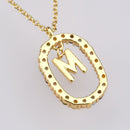 ANDYWEN 925 Sterling Silver Gold Letters A - Z  Initial M S C K Alphabet Pendente Long Chain Necklace Say My Name Fine Jewelry
