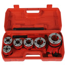 Pipe Threading Kit BSPT Thread Cutting Steel Threader Plumbers Set with 4/6 Threading Dies Manual Pipe Threader Tool Kit
