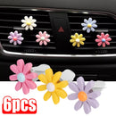 1/2/3/6pcs Car Air Outlet Perfume Clip Cute Mini Flower Aromatherapy Creative Car Interior Decoration Air Freshener Accessories