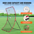 SucceBuy 4 x 5.5ft Baseball And Softball Rebounder Net PitchBack Baseball Trainer Rebound Net All Angle for Grounders Pop Flies