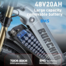 BURCHDA RX80 Electric Bike 1000W Motor Adults 48V17.5AH Electric Bicycle 26 Inch 4.0 Fat Tires Snow Mountain Bike MTB OFF-Road