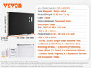 VEVOR Magnetic Glass Whiteboard 36"x24"/48"x32"/72"x36" Dry Erase Board Wall-Mount Large Frameless Glassboard for School Office