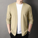 Cardigan Jacket for Men, Spring and Autumn, Long-Sleeved, Casual, Versatile, Spring Outerwear, Trendy Top