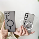 Matte Transparent Ultra Thin Magnetic Phone Case for Samsung Galaxy S24 Ultra S22 S23 Plus S23 Ultra Lens Protection Hard Cover