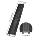 SucceBuy Drop Over Cable Cover Ramp 2,000 lbs/axle Load Capacity Heavy Duty TPR Cable Hose Protector Ramp for Indoor Outdoor Use