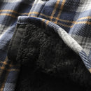 Autumn Winter Men's Fleece Linend Warm Shirt Jackets Thickened Long Sleeve Flannel Checked Shirts Vintage Casual Men Shirt Coats