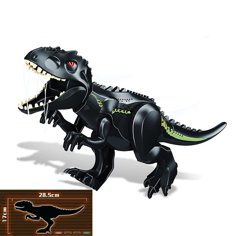 Jurassic Dinosaur Park Dinos World Building Blocks Animals Tyrannosaurus Rex Indominus I-Rex Blue Figures Triceratops Toys