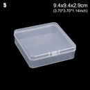 8Styles Plastic Storage Box Small Square Clear Black Box For Jewelry Diamond Embroidery Craft Bead Pill Home Storage Supply