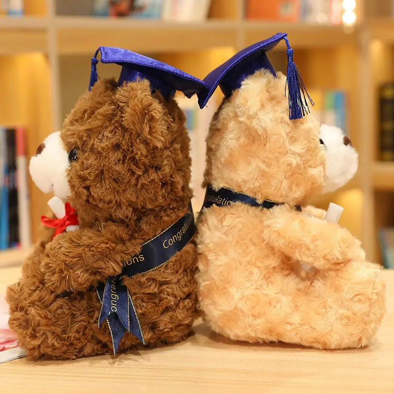 Cute Doctor Cap Bear Doll Graduation Bear Plush Doll Stuffed Plush Toys For Birthday Graduate Gifts For Student Kids