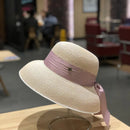 Hepburn Sun Hat Women Summer Sunscreen Straw Hat Female Retro Bow French Elegant Hat Big Eaves Sunshade Beach Hat