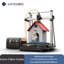 ANYCUBIC Kobra 3 Max FDM Multi Color 3D Printer with Up to 600mm/s Print Speed Build Volume 500*420*420mm Smart APP Control