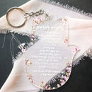 Personalized Acrylic Keychain, Custom Inscription, Wedding Souvenir Bar, Mitzvah Guest, Hebrew, Hamsa, Hymn of Thanksgiving 10pc