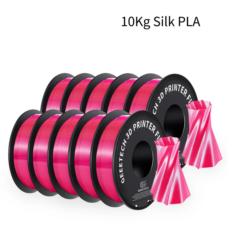 GEEETECH 10Kg 3d Silk PLA Filament 1.75mm Spool Wire For 3D Printer Material,Safety, Vacuum packaging