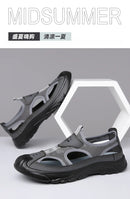 New Summer Sandals Breathable Men Shoes Mesh Outdoor Men Hollow Sandals Antiskid Beach Sandals Flats Footwear Zapatillas Hombre