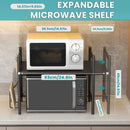 Expandable Microwave Shelf, Microwave Oven Rack Stand Holder Kitchen Corner Shelf Desktop Printer Shelf Rack, Bakers Rack