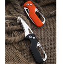 Portable Multifunctional Tool  Foldable Serrated Sharp Express Parcel Knife Keychain With Hook Cut Rope Survival Tool