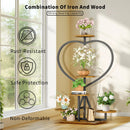 Heart Shape Metal Plant Stand 5 Tier Indoor Plant Flower Display Rack