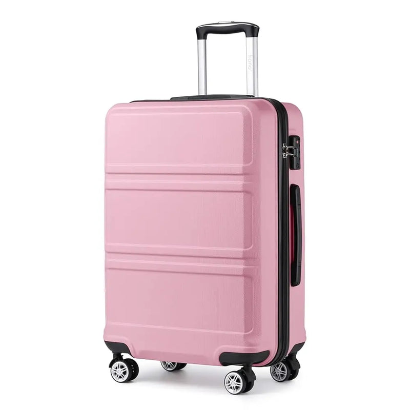 KONO TSA Lock, suitcase (M/L/XL) TONO Hard Case, Lightweight ABS Trolleys with Twin wheels