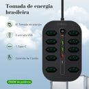 Extension socket, line filter, USB socket, outlet, outlet, outlet, power outlet recuas, power outlet ruler