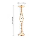SucceBuy Tall Crystal Wedding Flower Stand Metal Wedding Centerpiece Vase Gold Flower Holders Floral Display Rack for Wedding