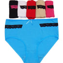 Women's Briefs Appare Mid Waist Cozy Solid Bow Women Cotton Panties Underwear for Women Plus Size 2xl 3xl 4xl 6 pcs/lot