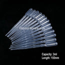 500pcs 1000pcs 2000pcs 0.2ml 0.5ml 1ml 2ml 3ml 5ml Transparent Plastic Pasteur Pipette Disposable Essential Oil Dropper