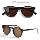 Gregory Peck OV5186 Vintage Round Men Sunglasses Frame Transparent Trendy Cicle Sunglasses for Women Polarized Round Sunglasses