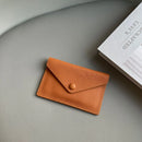 Custom Letters Soft Leather High-end Ultra-thin INS Style Mini Envelope Card Holder Wallet Simple ID Wallet Coin Purse