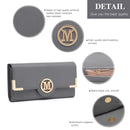 Miss Lulu WOMEN'S purse Long Wallet with zipper PU leather Card hand fan keys Holder Phone Case