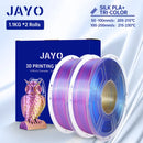 JAYO Silk PLA+ Rainbow 3D Filament 1.75mm SILK PLA plus Dual & Triple Color 3D Printer Filament Neatly Wound 1.1kg 2Rolls/set