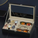 Hochwertiges PU-Leder Brillenetui Großes Fassungsvermögen Sonnenbrille Herren Sonnenbrille Damen Myopie-Brillenetui Schmuck-Displaybox