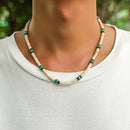 Trendy Small Wood Beads Necklace Men Vintage Short Beaded Chain Choker Necklaces 2023 Fashion Jewelry Collar on Neck Accessories