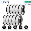 JAYO 3D Filament Printer PLA PLUS/PLA /PETG/PLA+2.0/ABS/TPU 1.75mm 10Rolls for FDM 100%No bubbel 3D Printer Materials DIY Gift