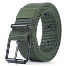 Men's Belt Porous Canvas Pin Buckle Leather Belt Outdoor Sports Belt Women's Trendy Eyelet Belt With Jeans Belt For Men Women