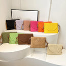 Summer Beach Straw Clutch Bag Cute Crossbody Bag for Women Travel Shoulder Bags Purse Ladies Casual Wicker Handbags