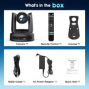 SMTAV 4PCS 4K PTZ Camera NDI 10X Optical Zoom AI Auto Tracking with HDMI SDI USB3.0 RJ45 LAN Live Streaming PTZ Conference