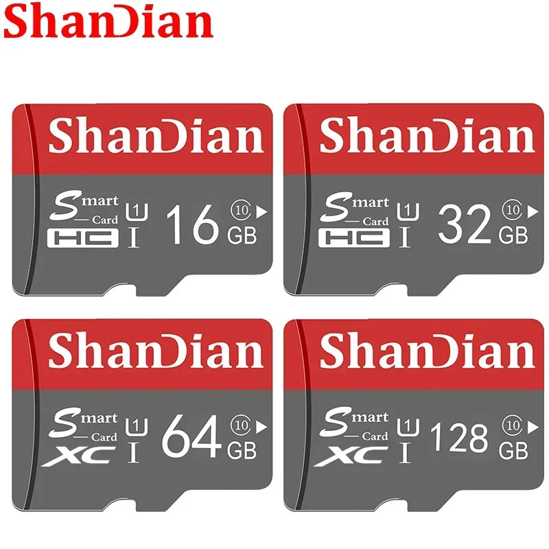 SHANDIAN Smart SD Card 32GB High Speed Class 10 8GB 16GB 32GB Free Card Reader 64GB Mini SD Memory Card TF Card for Smartphone