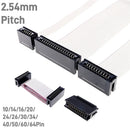 IDC-Typ Kartenrandsteckverbinder, Steckplatz 2,54 mm Rastermaß, 10, 14, 16, 20, 24, 26, 30, 34, 40, 50, 60, 64 Pin Leiterplattenbuchse mit 20 cm Flachkabel 1,27 mm