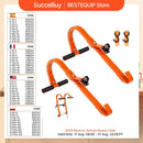 SucceBuy Orange/Black Ladder Roof Hook Heavy Duty Steel Ladder Stabilizer Roof Ridge Extension Rubber Grip T-Bar 500 lbs