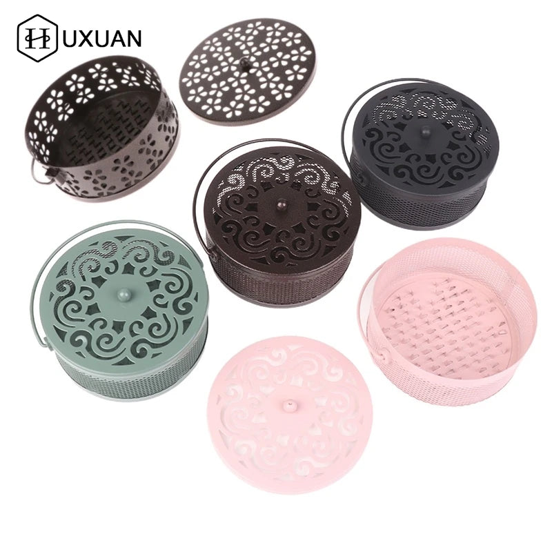 Portable Mosquito Coil Tray Holder Home Insect Repellent Anti-fire Sandalwood Incense Burner Box Anti-Mosquito Supplies