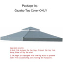 3x3m Canopy Replacement Top Canopy Cover Replacement 118"x118" Double Tiered Gazebo Covers for Yard Patio Garden Canopy Sunshade