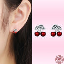 Bamoer Cute Romantic Fairy Elevs Exquisite Stud Earrings for Women Genuine 925 Sterling Silver Rainbow Ear Studs Luxury Jewelry