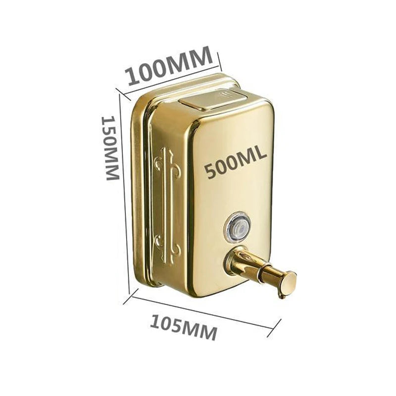 Wall Mounted Liquid Soap Dispenser Luxury Gold Soap Container Bathroom Shower Soap Hand Sanitizer Dispenser Bathroom Accessories