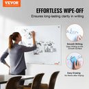 VEVOR Magnetic Glass Whiteboard 36"x24"/48"x32"/72"x36" Dry Erase Board Wall-Mount Large Frameless Glassboard for School Office